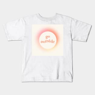 go outside gradient orb Kids T-Shirt